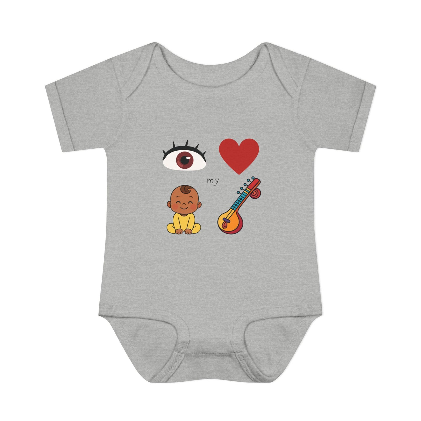 Eye Heart My Baby Sitar Onesie