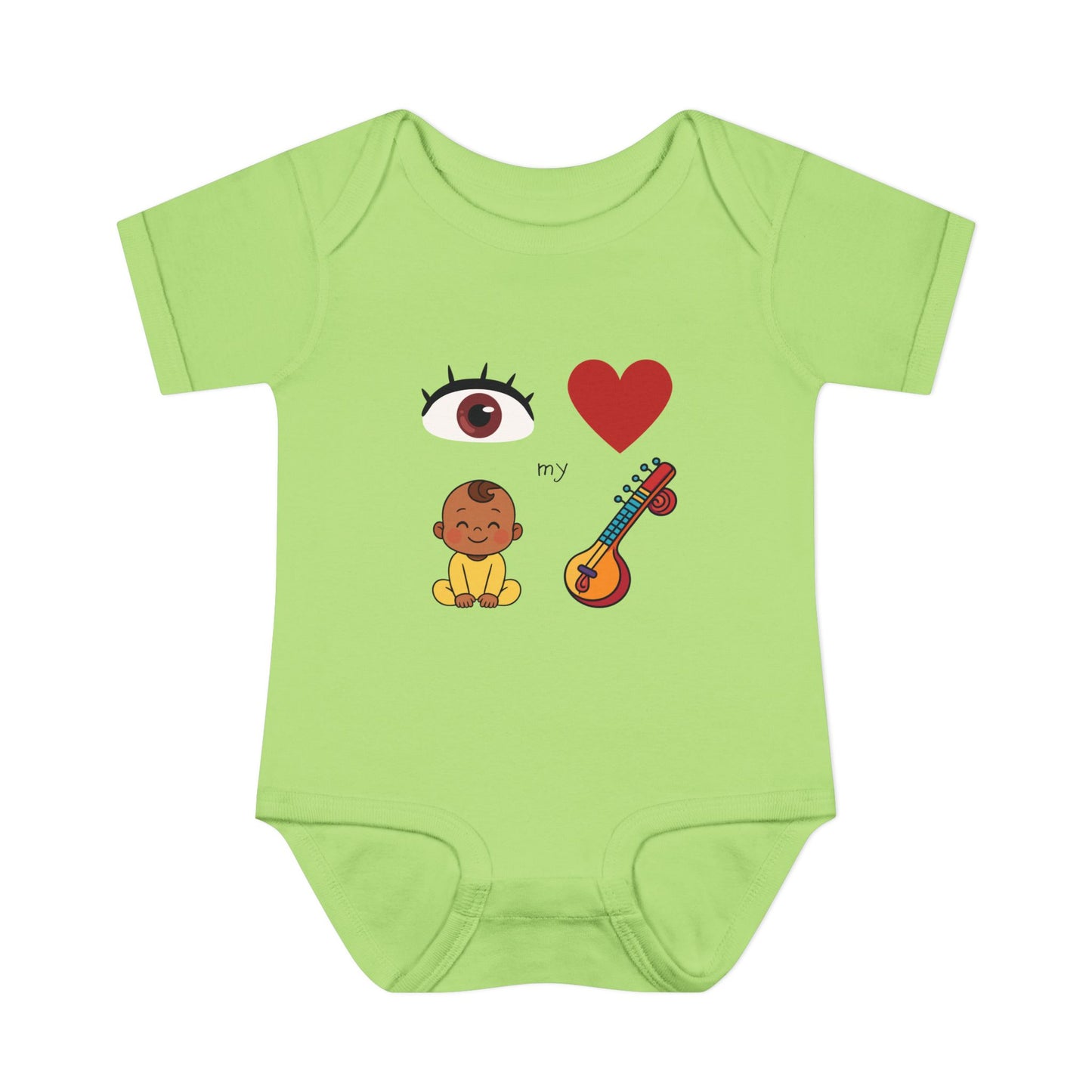 Eye Heart My Baby Sitar Onesie