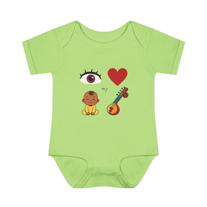 Eye Heart My Baby Sitar Onesie
