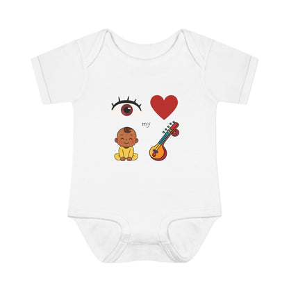 Eye Heart My Baby Sitar Onesie