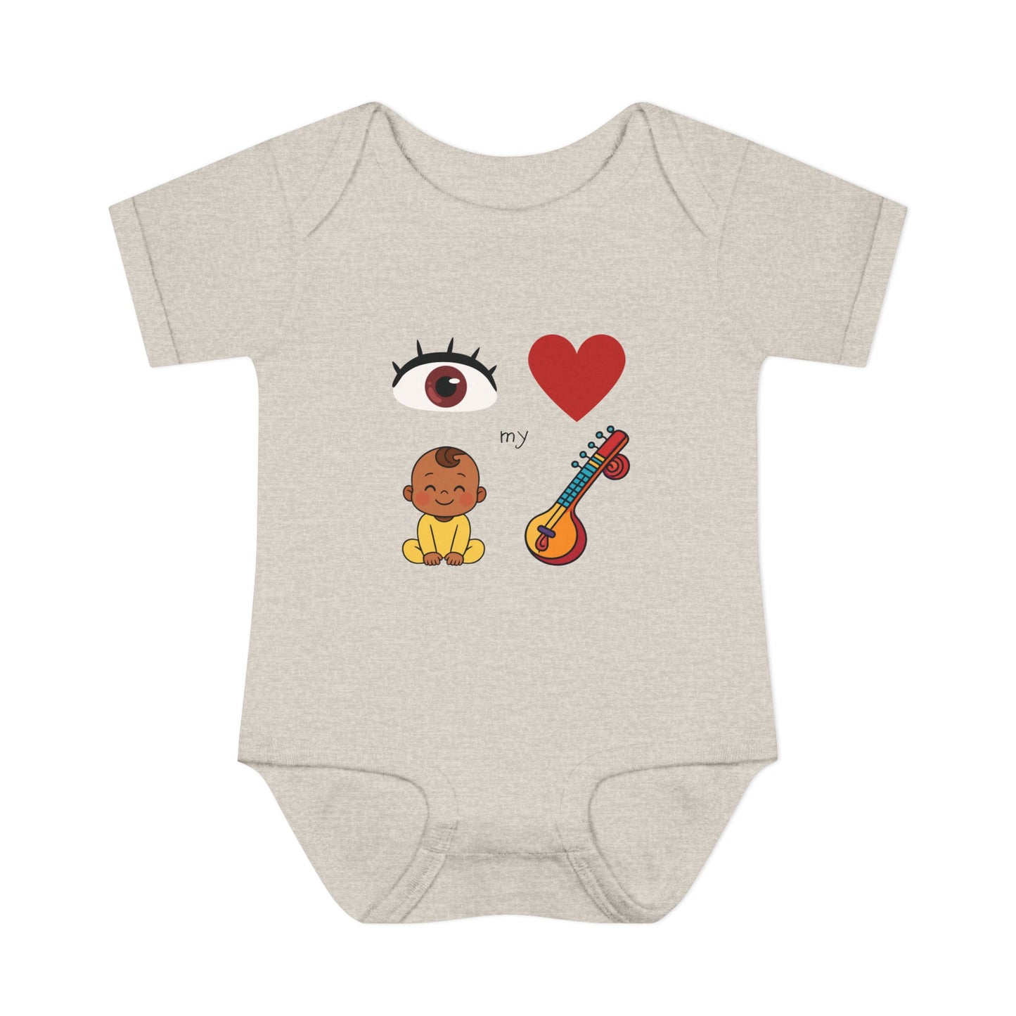 Eye Heart My Baby Sitar Onesie
