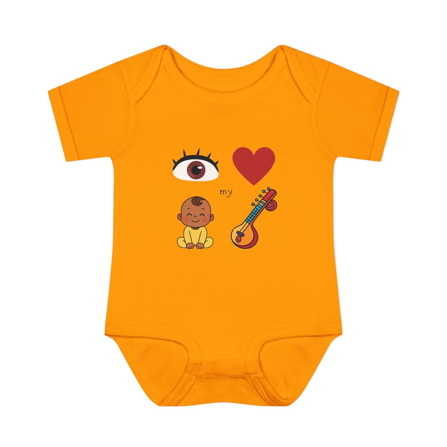 Eye Heart My Baby Sitar Onesie