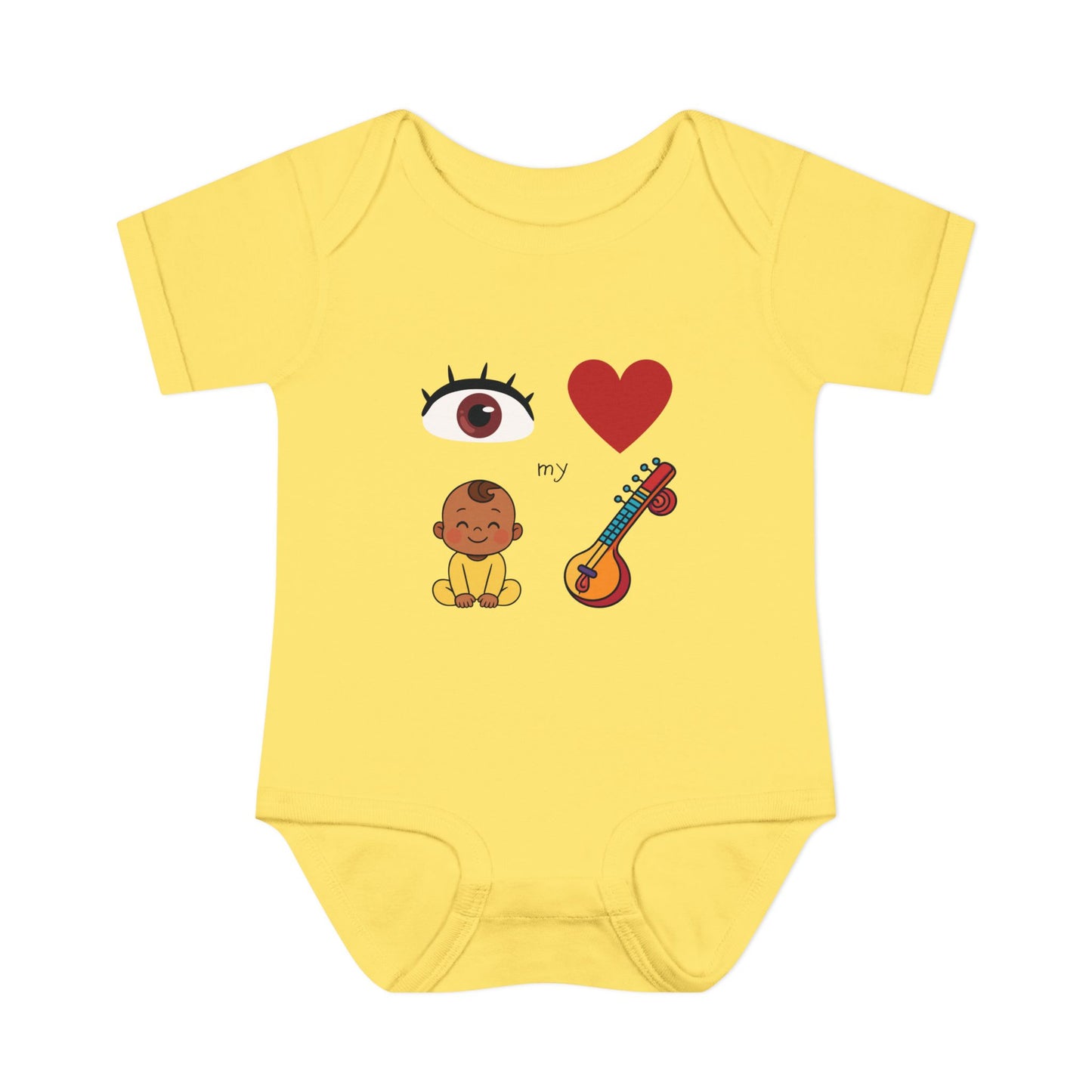 Eye Heart My Baby Sitar Onesie
