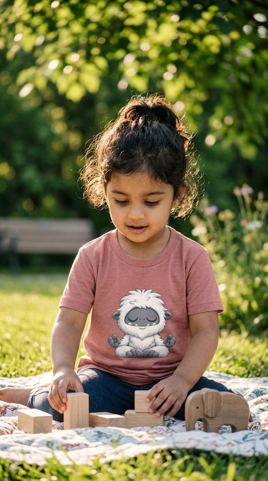 Meditating Baby Yeti Toddler Tee