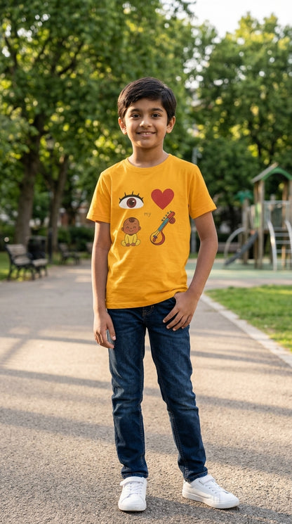Eye Heart My Baby Sitar Kids Tee