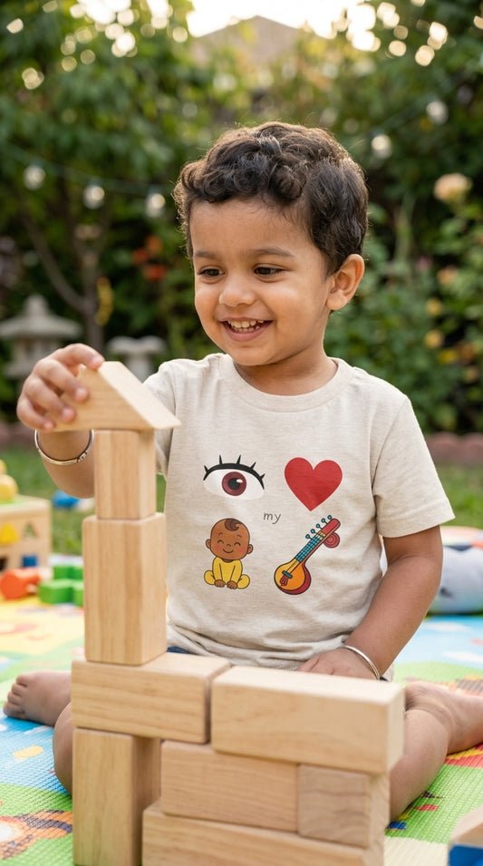 Eye Heart My Baby Sitar Toddler Tee