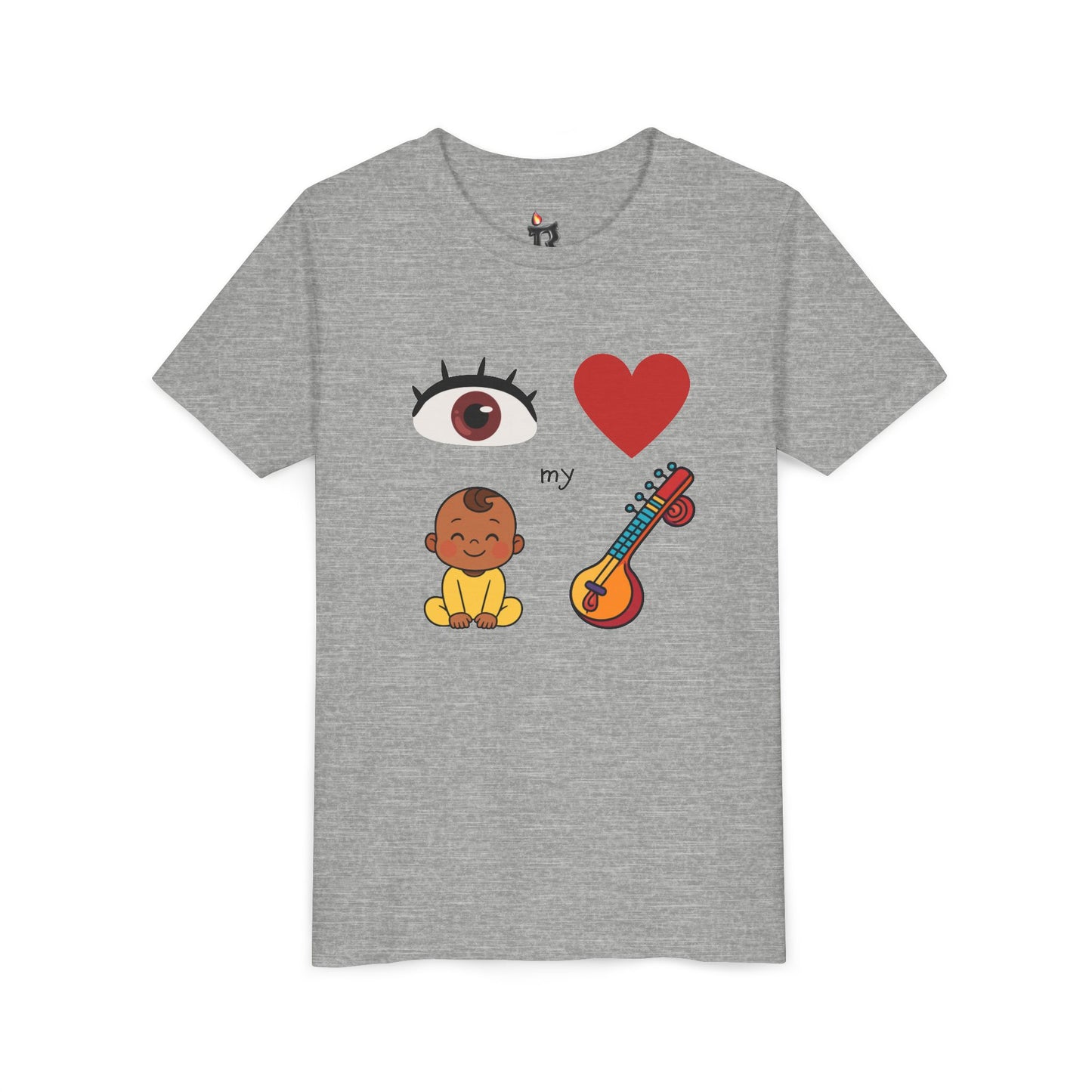 Eye Heart My Baby Sitar Kids Tee