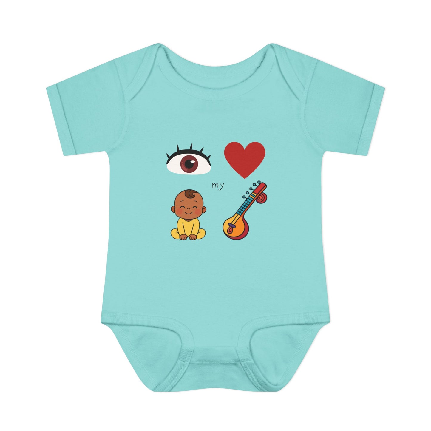 Eye Heart My Baby Sitar Onesie