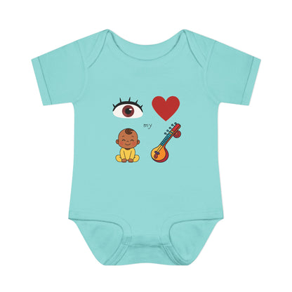 Eye Heart My Baby Sitar Onesie